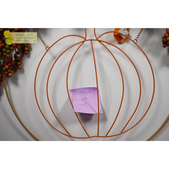 Hyde & EEK! Harvest Fall Pumpkin Wreath - Picture 5 of 6